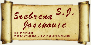 Srebrena Josipović vizit kartica